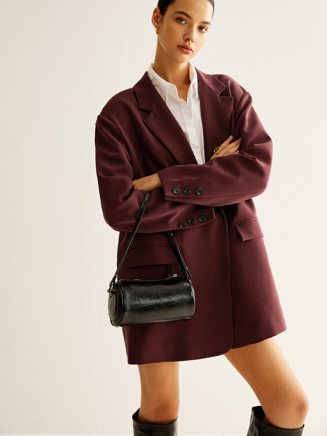 Цилиндрична чанта за боулинг с цип 