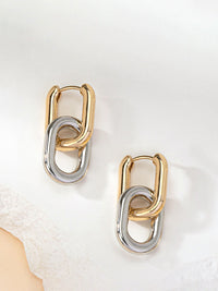 İki Renkli Halka Damla Küpeler