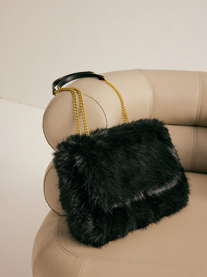 Плюшена чанта с голям капацитет 