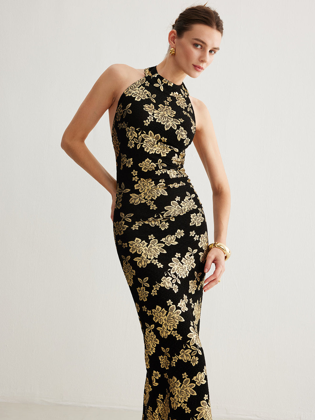 Sırt Açık Dar Abiye Elbise