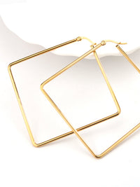Şık Geometrik Kare Sarkan Küpeler için Stil Sahibi Bir İfade
