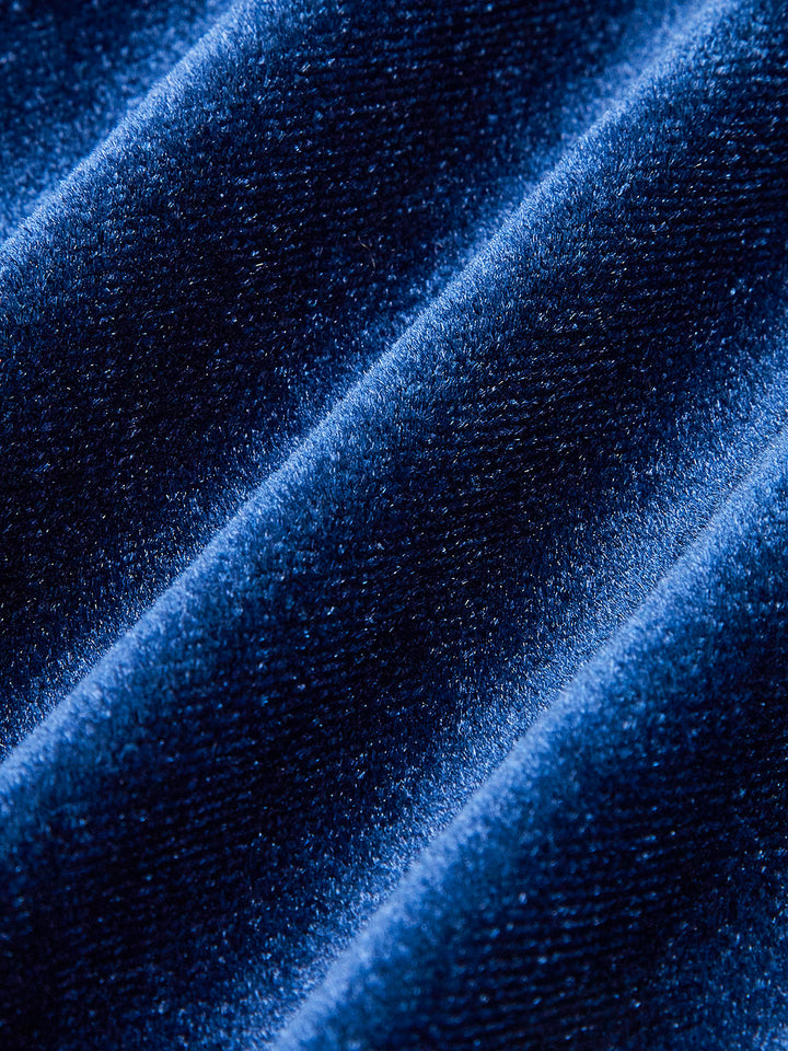 Lüks Kadife Halter Yaka Fermuarlı Üst