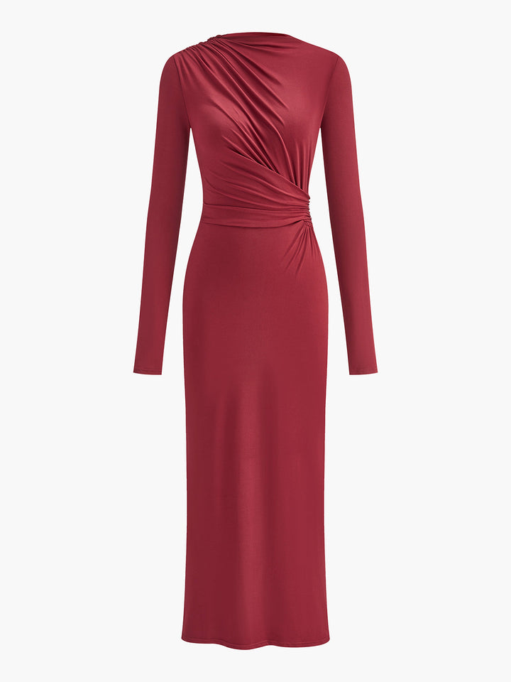 Şık Dökümlü Jersey Bodycon Abiye Elbise