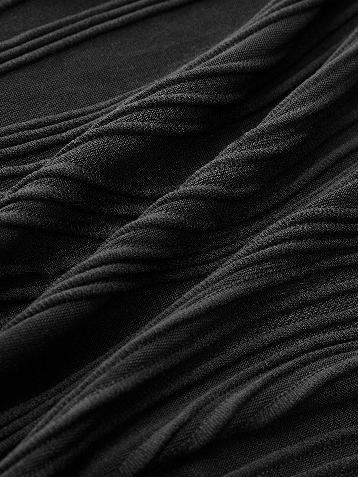 Şık Plise Askılı Abiye Elbise