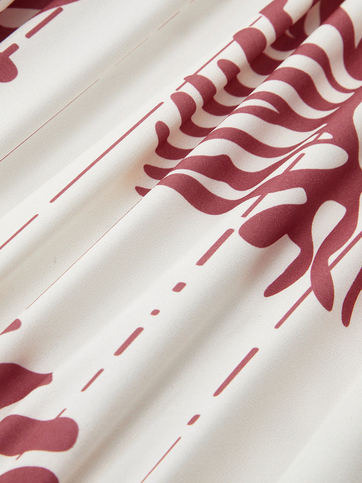 Çekici Tek Omuzlu Çiçek Desenli Lastik Elbise