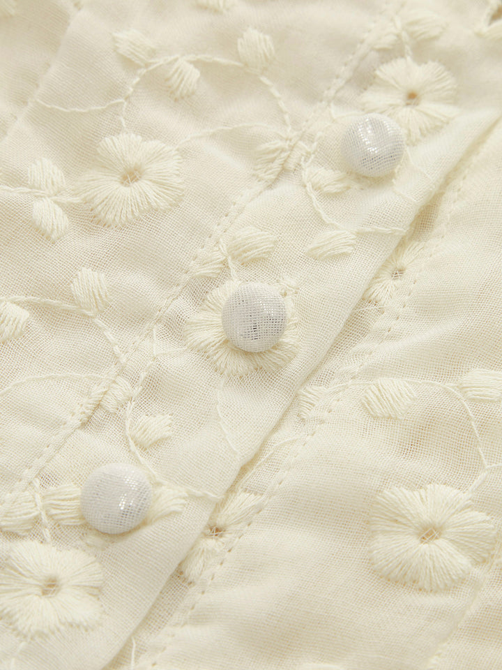 Çiçek Desenli Zarif Peplum Bluz, İnce Dantel Kenar ve Şifon Tasarımı ile