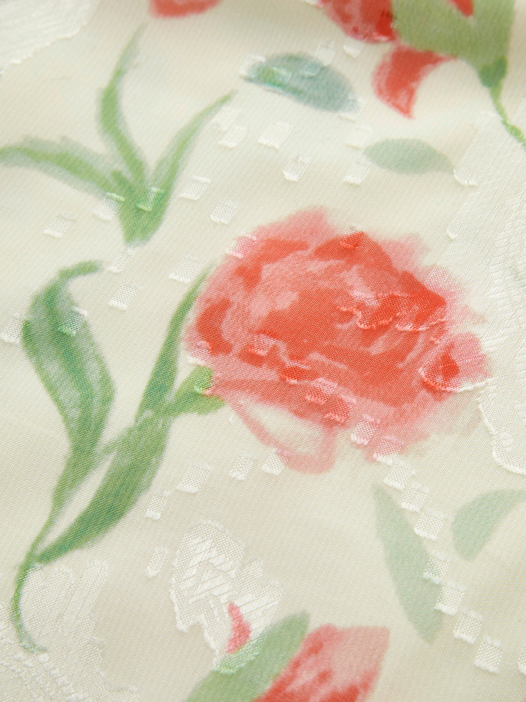 Şık Çiçekli Fırfırlı Elbise, Şık Düğme Detaylarıyla