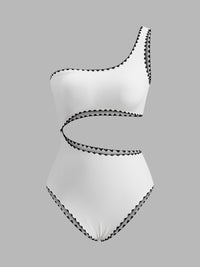 Şık Tek Omuz Kesik Mayo ile Şık Yaz Eğlencesi