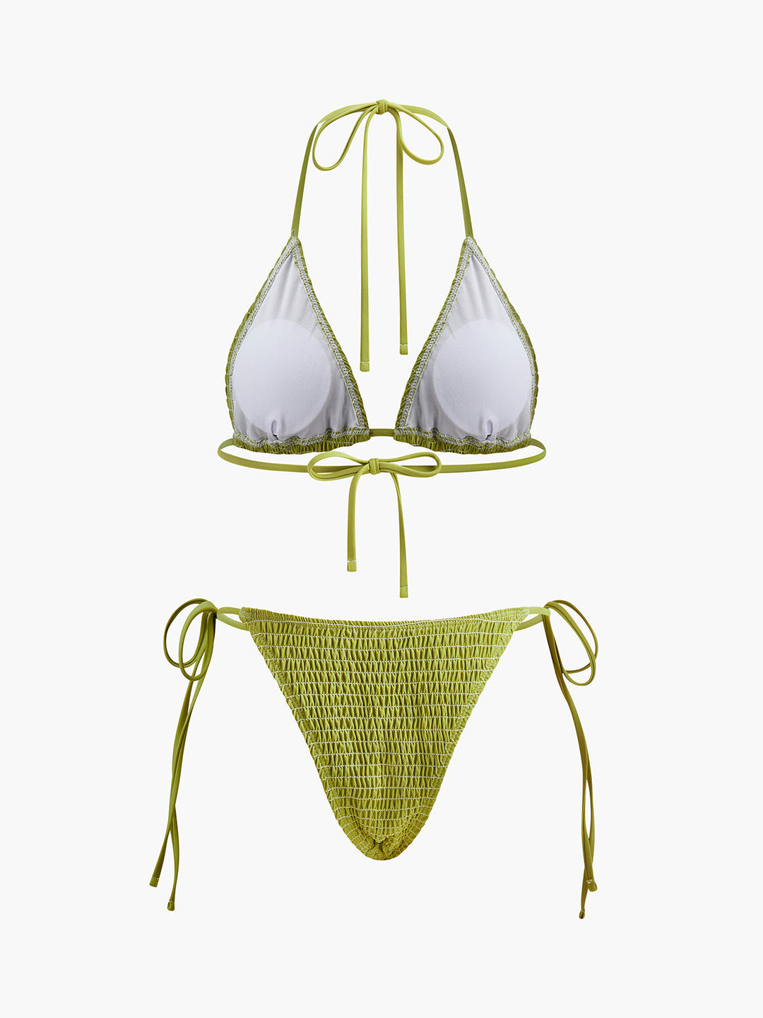 Şık Gipe Üçgen Bikini Şık Bağlama Askılarıyla