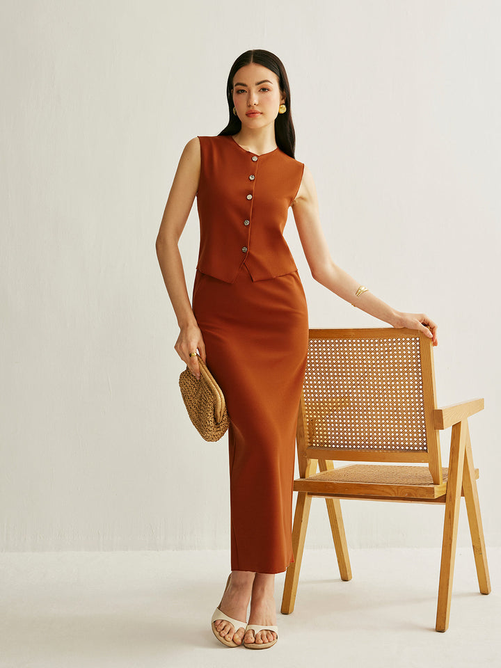 Şık Beli Lastikli Rahat A Kesim Etek