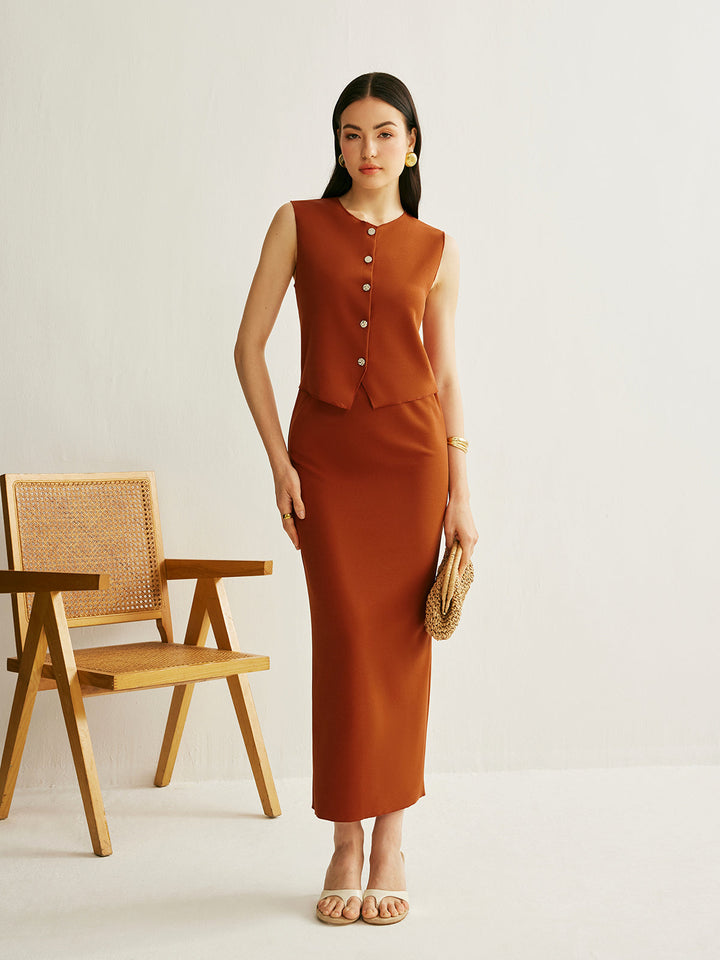 Şık Kolsuz Düğmeli Yelek ile Zahmetsiz Şıklık