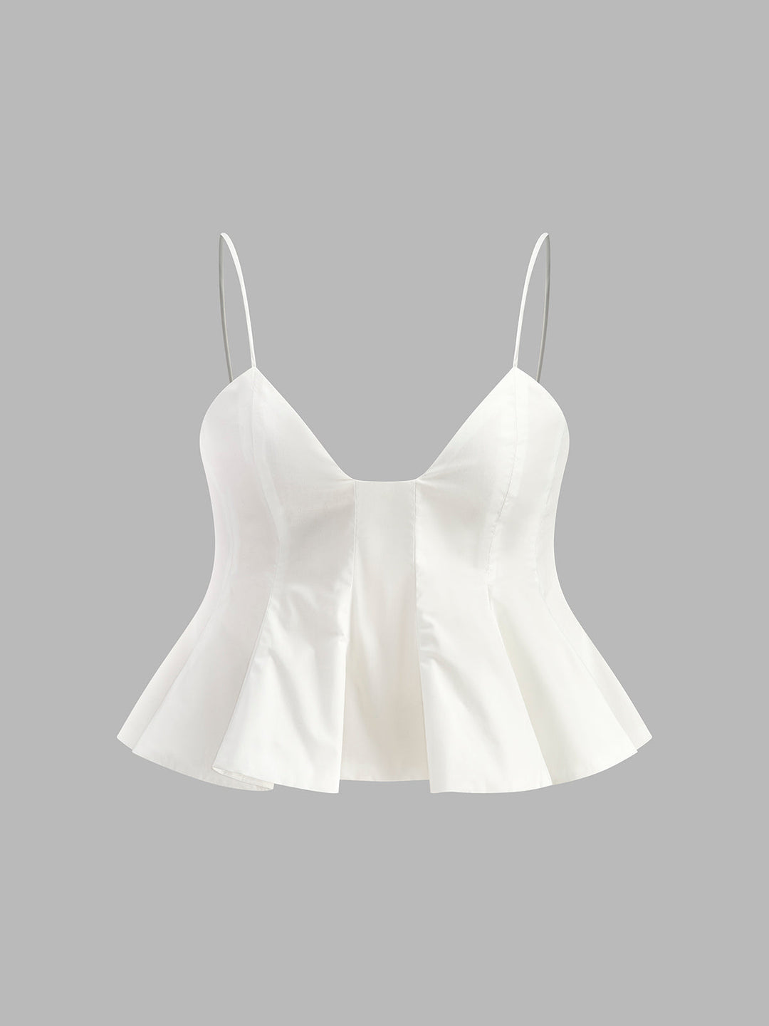 Şık Peplum Spagetti Askılı Bluz