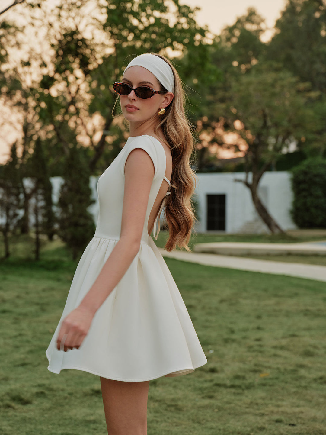 Şık Bağlama Fırfırlı Abiye Elbise