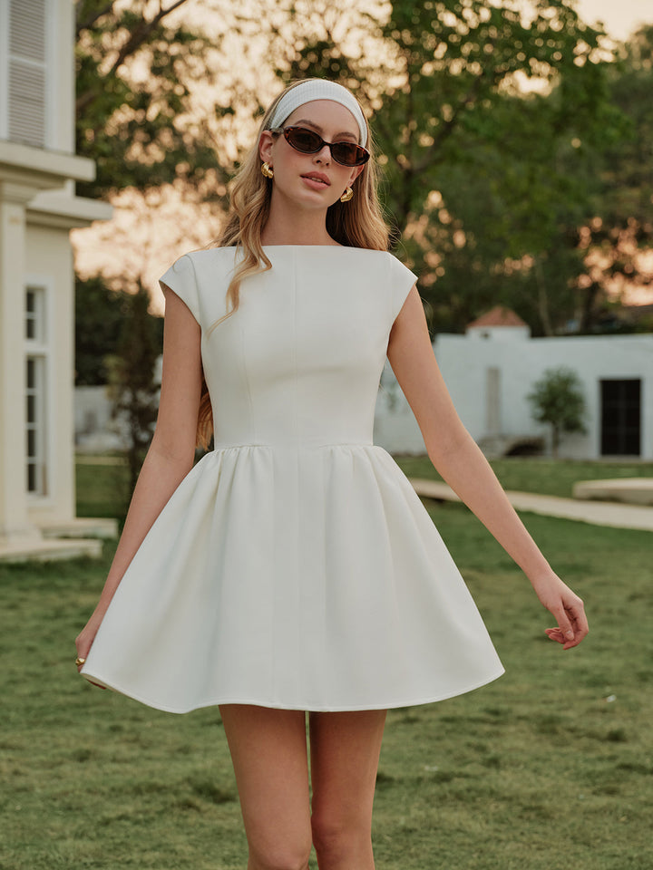 Şık Bağlama Fırfırlı Abiye Elbise