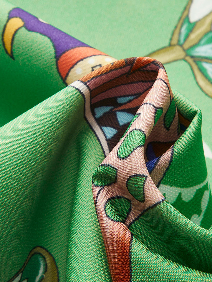 Шикозна бохо рокля с флорален принт и дълги ръкави и копчета