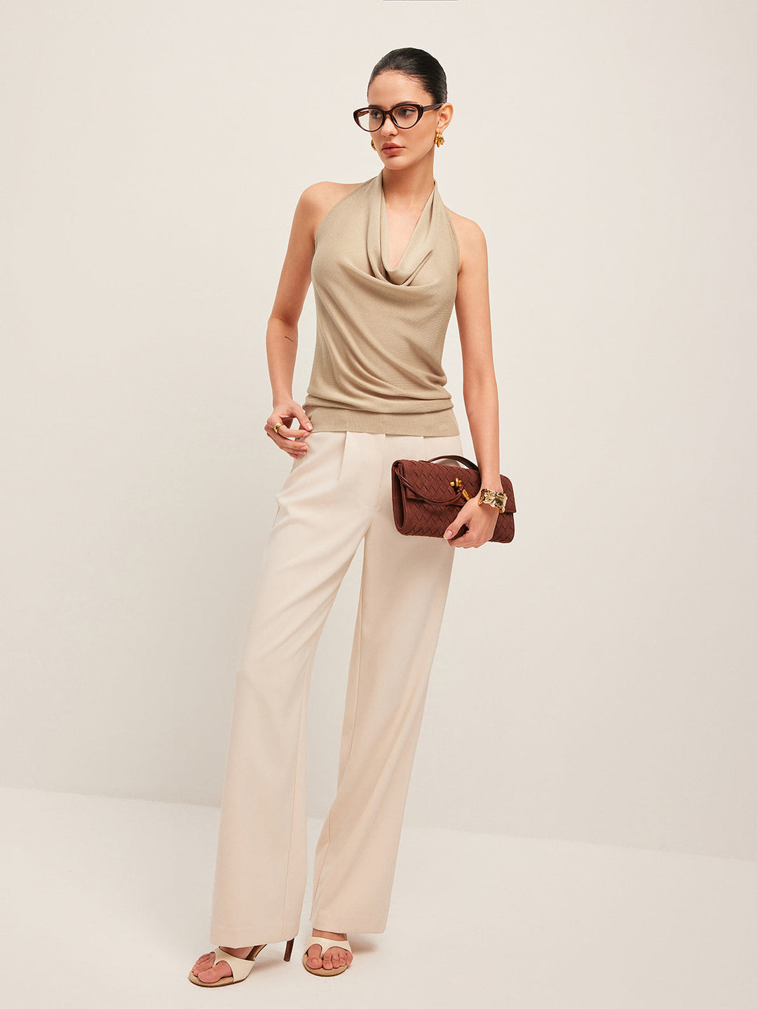 Şık Kapüşonlu Halter Bluz