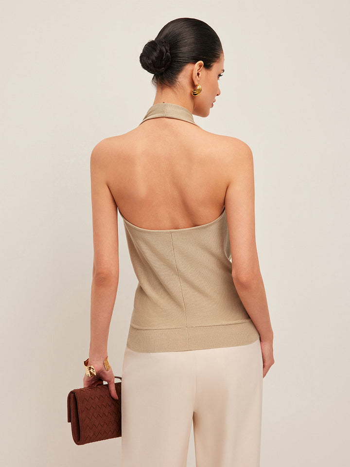 Şık Kapüşonlu Halter Bluz