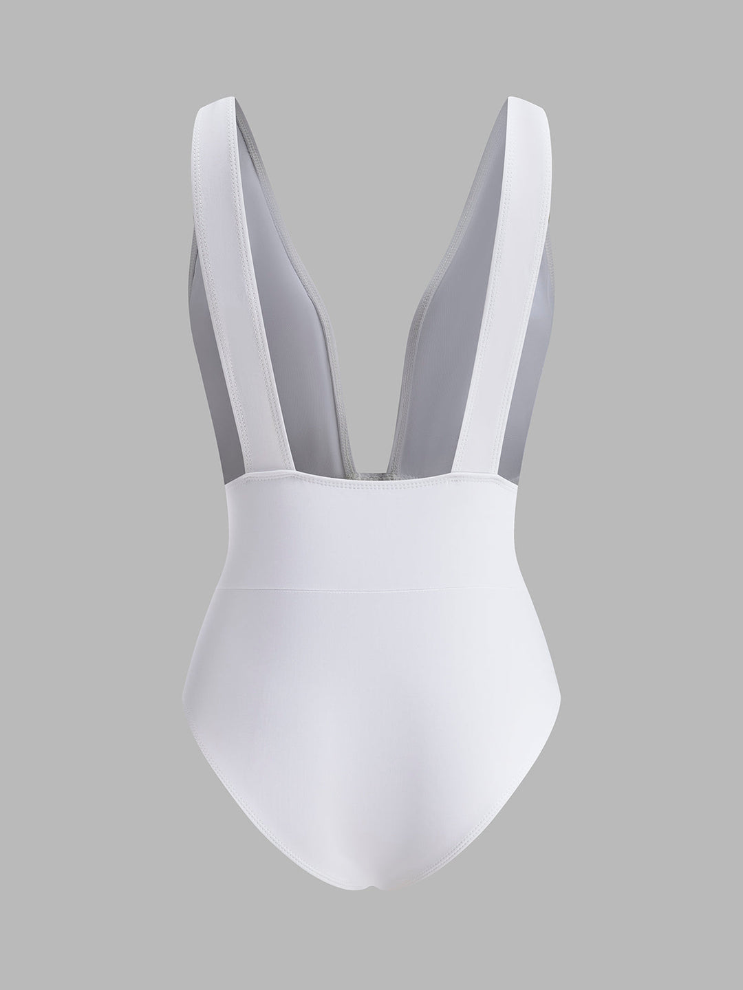 Çarpıcı Plaj Görünümü için Sıcak Derin V Yırtmaçlı Tek Parça Mayo