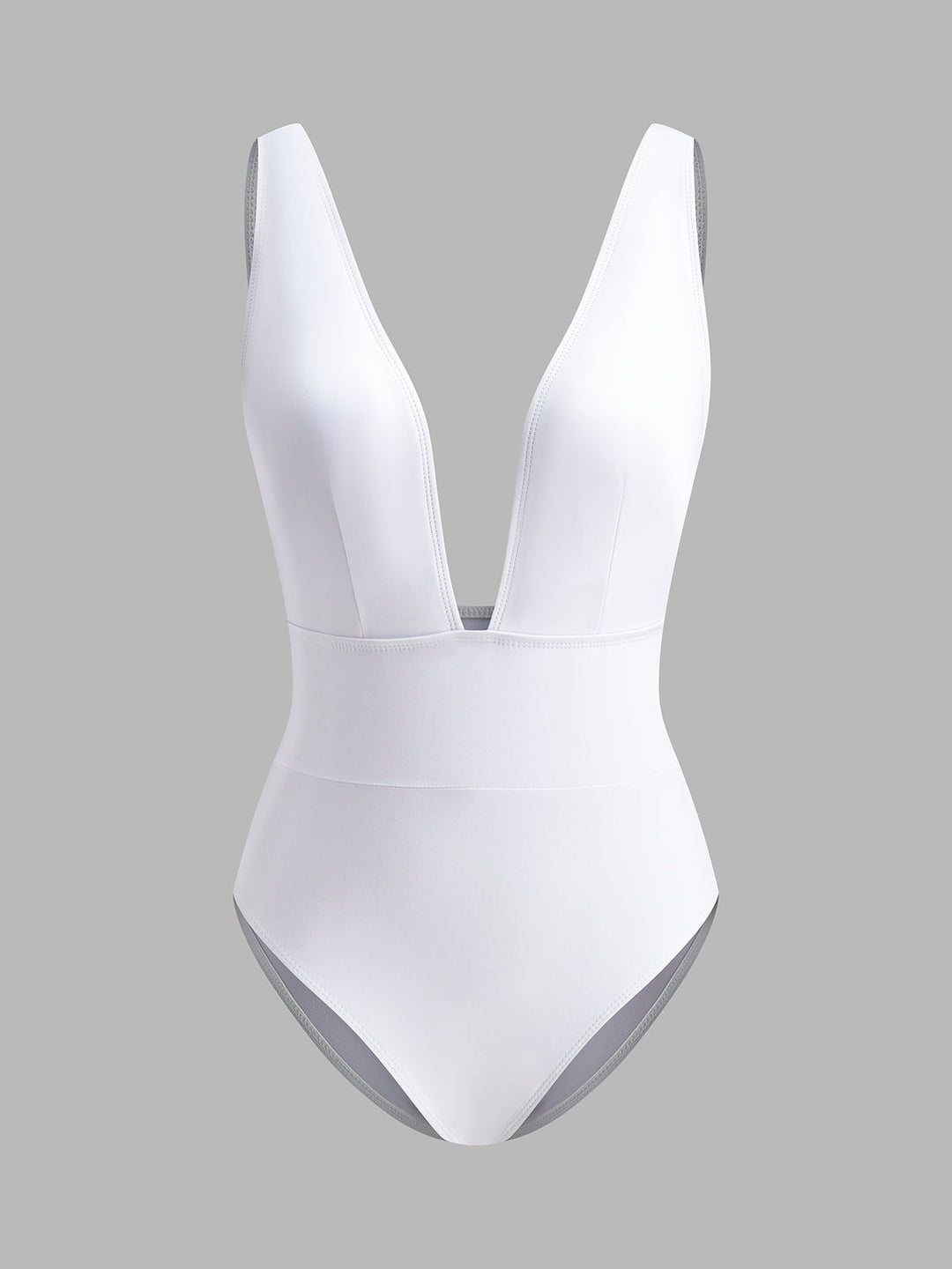 Çarpıcı Plaj Görünümü için Sıcak Derin V Yırtmaçlı Tek Parça Mayo