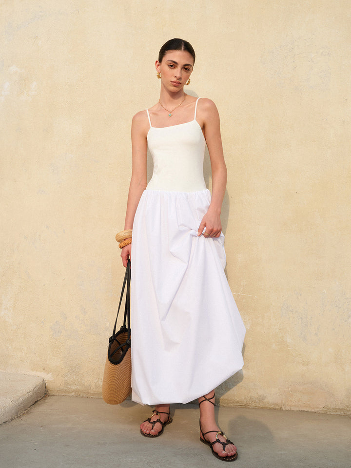 Перфектна визия със стилна балонна пола и рокля с презрамки