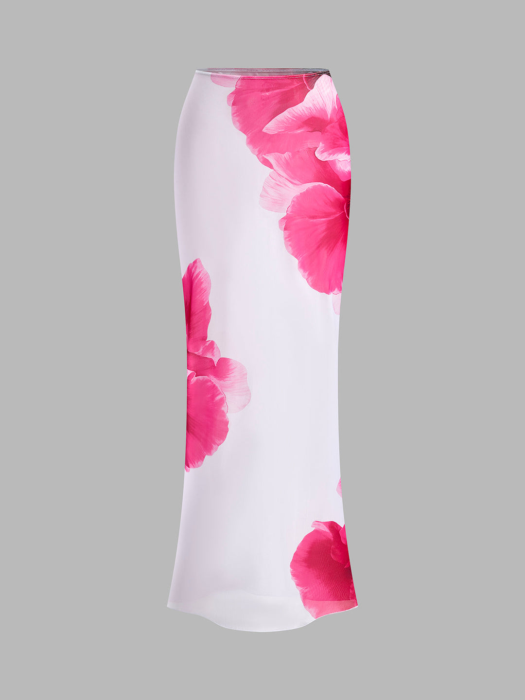 Cazip Çiçekli Bikini Seti, Şeffaf Etek ile Birlikte