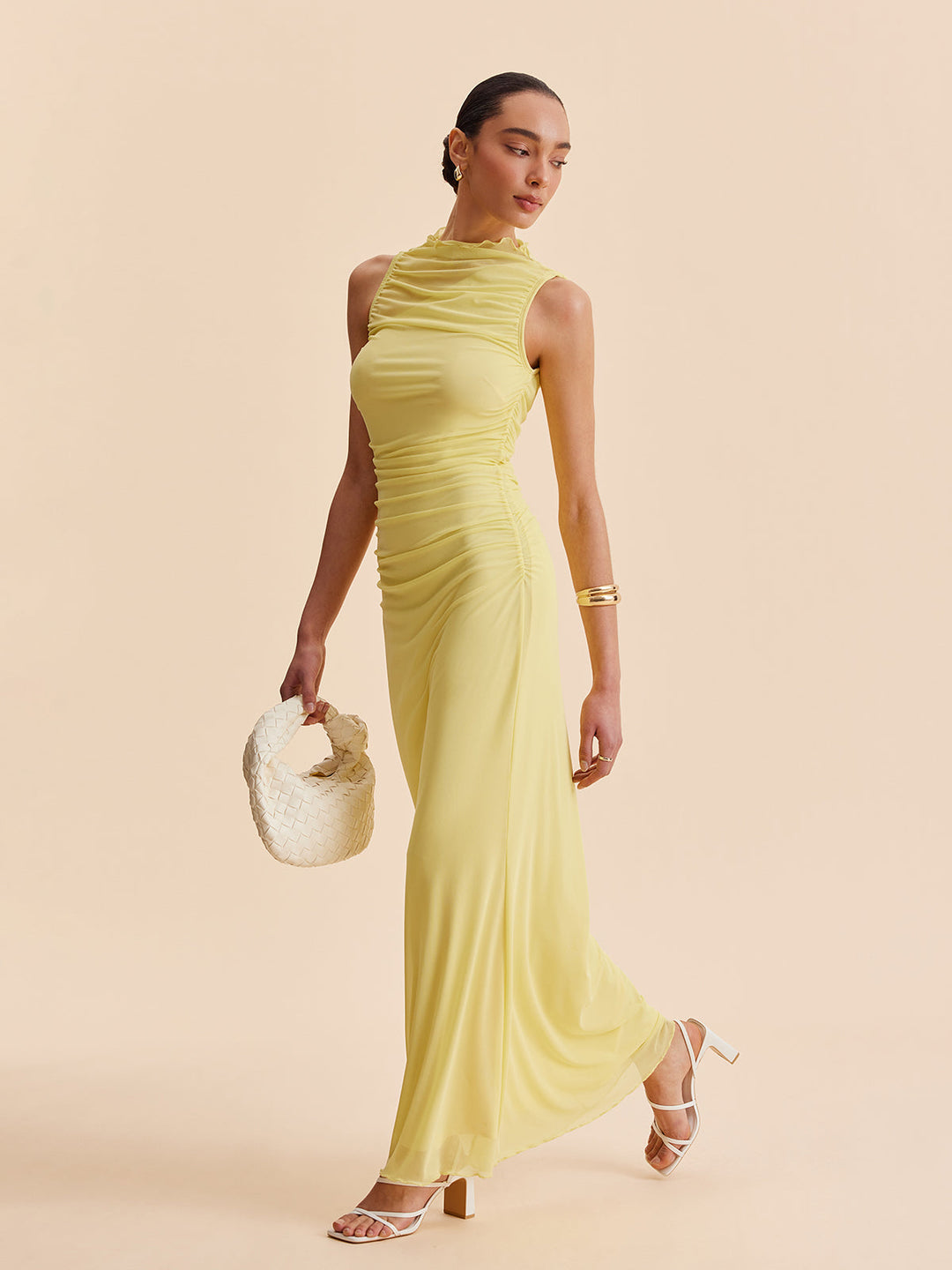 Şık File Detaylı Elbise