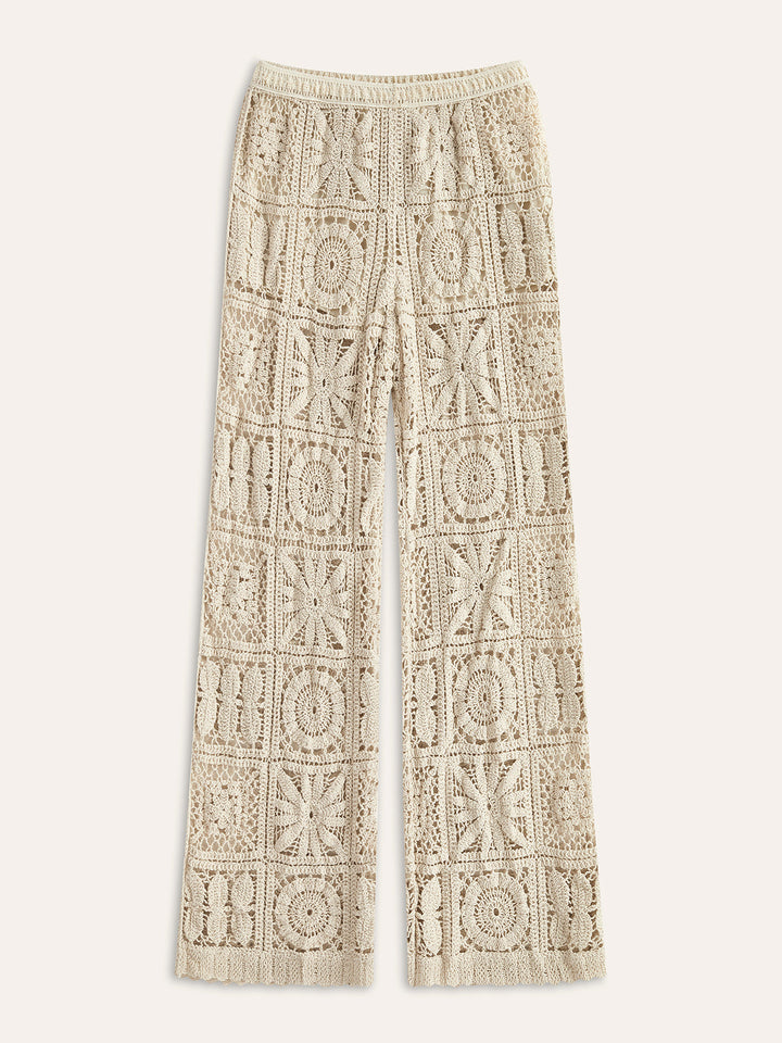 Şık Yarı Şeffaf Yüksek Konforlu Orta Bel Pantolonlar