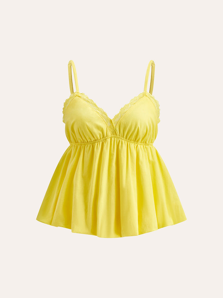 Şık Dantel Kenar Detaylı V Yaka Üst