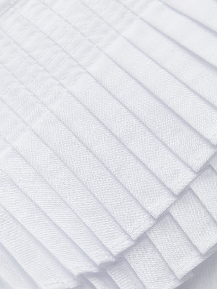 Şık Fırfırlı V Yaka Üst, Şık Düğme Detaylarıyla