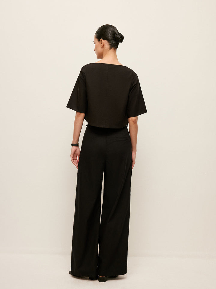 Şık Yüksek Bel Geniş Paça Pantolon