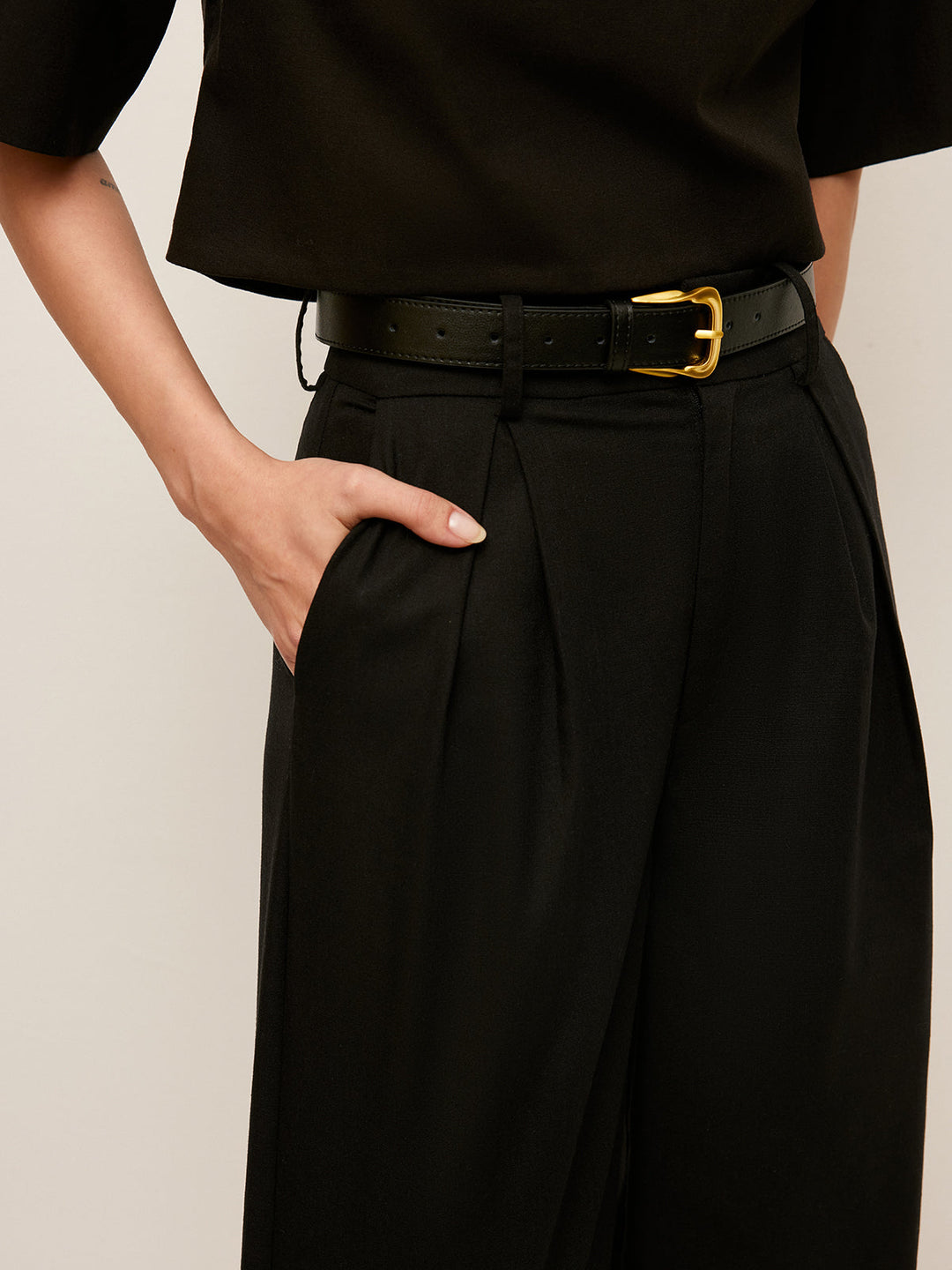 Şık Yüksek Bel Geniş Paça Pantolon