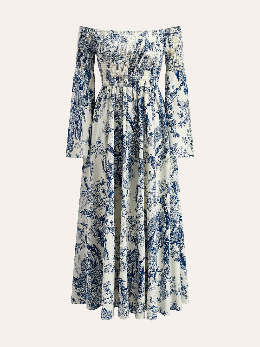 Şık Askısız Elbise, Şık Şirzolu Kollara Sahip