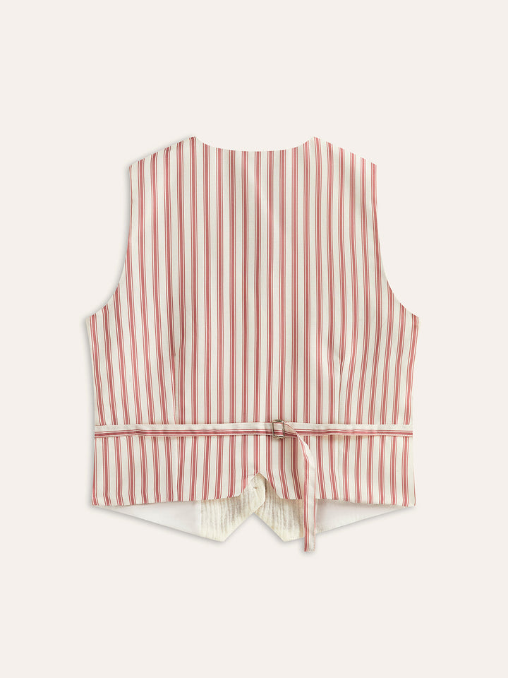 Şık Boho Tarzı Yelek, Şık Kemerli Arkası ile