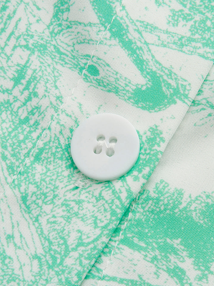 Şık Halter Yaka Sırt Dekolteli Düğmeli Etek Takımı