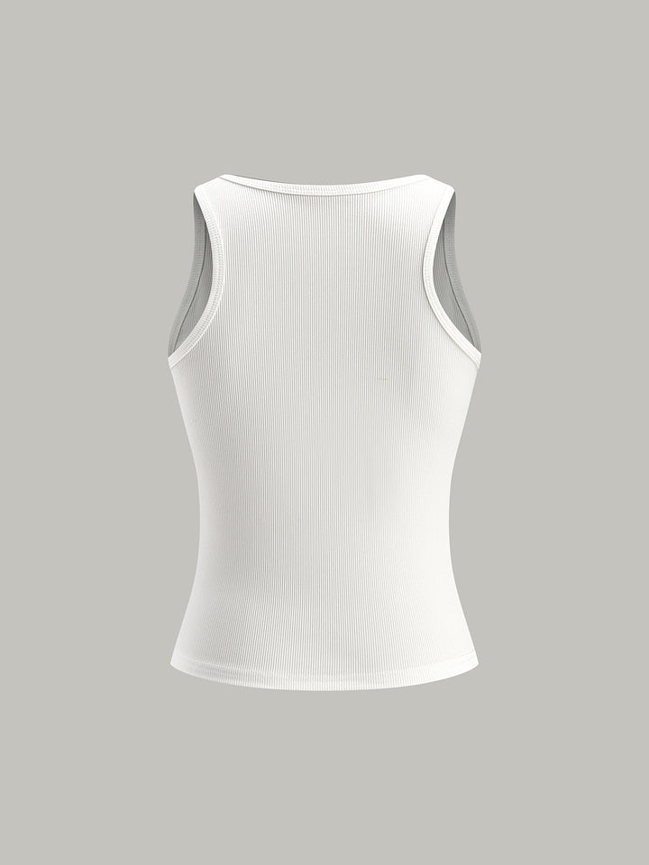 Şık Ribanalı Triko Bluz, Şık Metal Aksesuarlarla Donatılmış