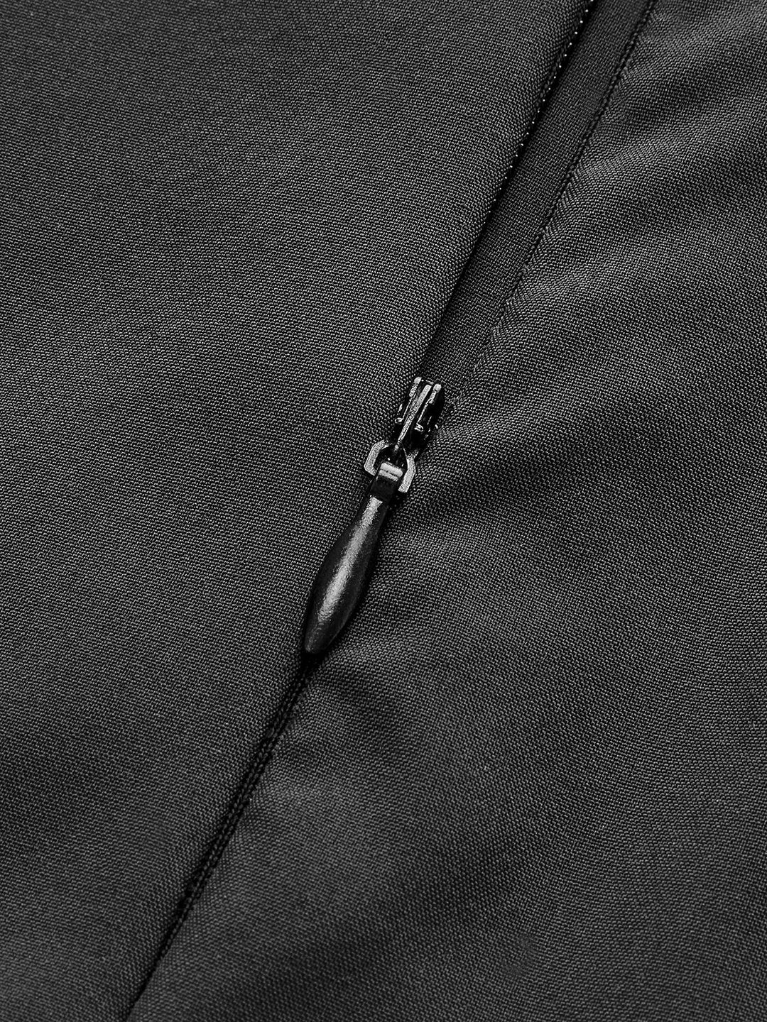 Şık Renk Bloklu Kesik Bel Abiye Elbisesi