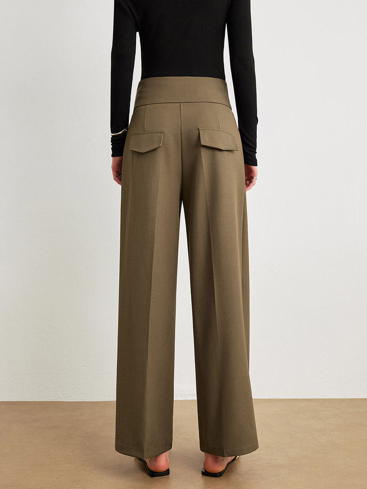 Şık Orta Bel Asimetrik Pantolon ile Şık Bir Görünüm