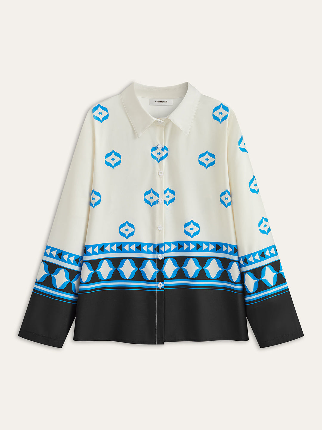 Şık Oversized Baskılı Yaka Takım Elbise Seti