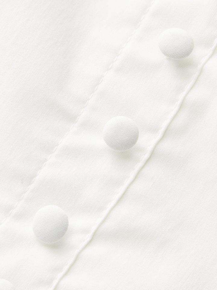 Düğmeli Ön İşlemeli Çiçekli Mini Elbise, Şık ve Feminen Tarz