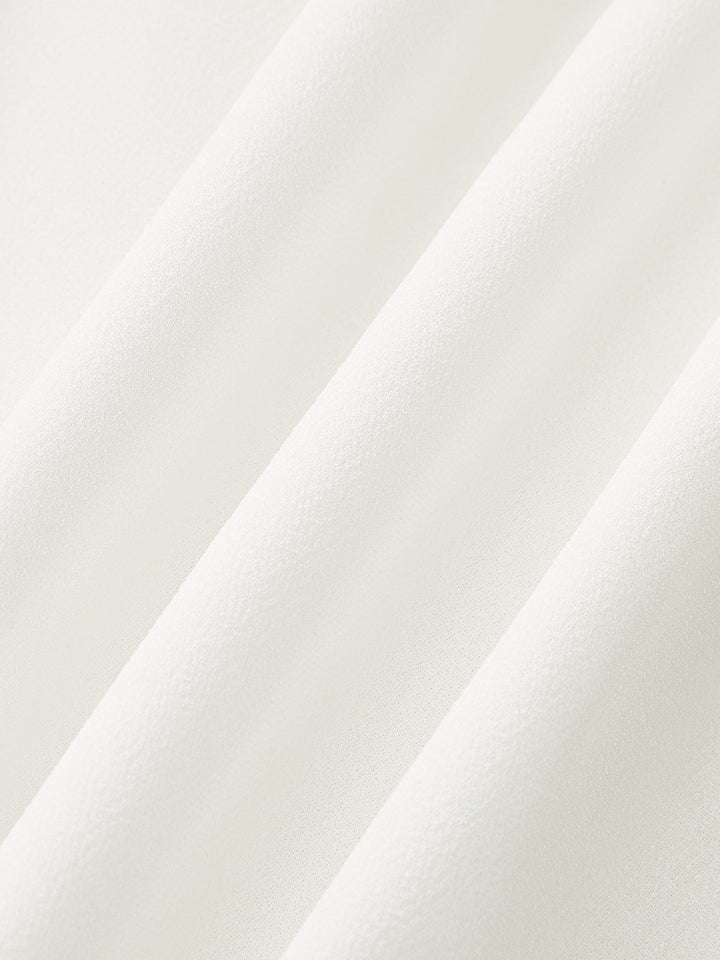 Katlı ve Açık Sırtlı Uzun Elbise