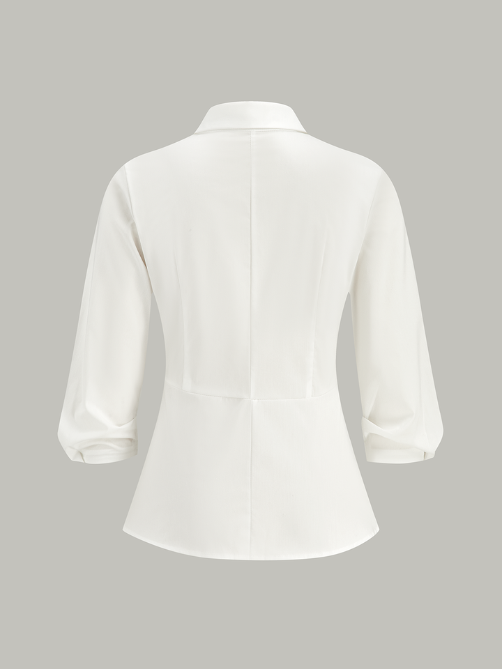 Asimetrik Sarma Gömlek Metal Tokalı