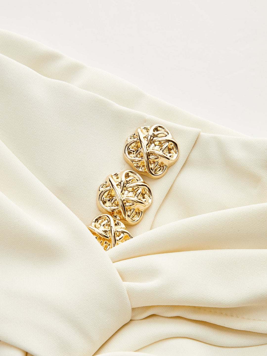 Metal Detay Yırtmaçlı Midi Etek