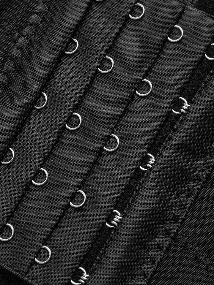 Yarı Şeffaf 3D Çiçek İşlemeli Korse Üst