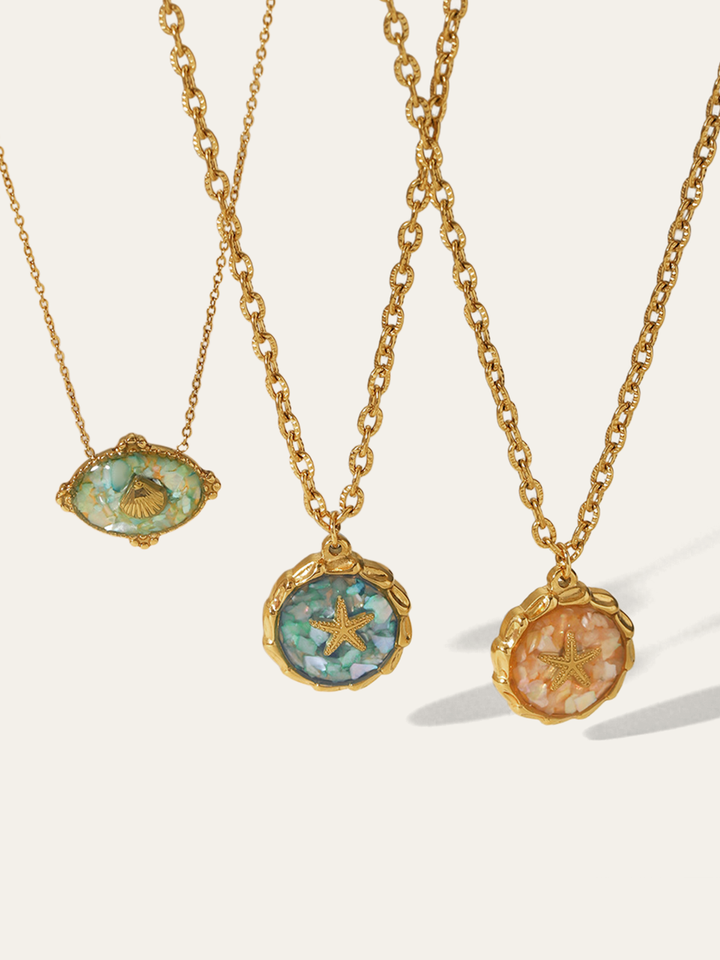 Altın Yıldızbalığı Kolye Ucu Kolye