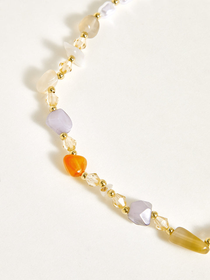 Renkli Taş Çift Katmanlı Bileklik