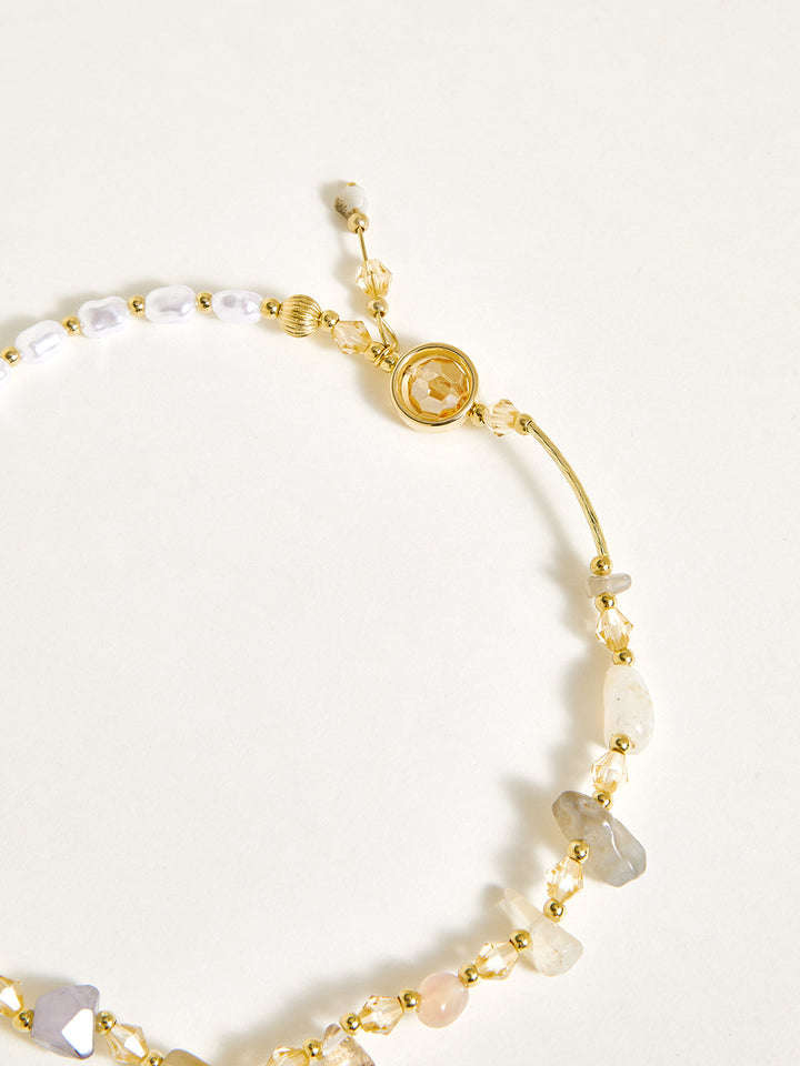 Renkli Taş Çift Katmanlı Bileklik