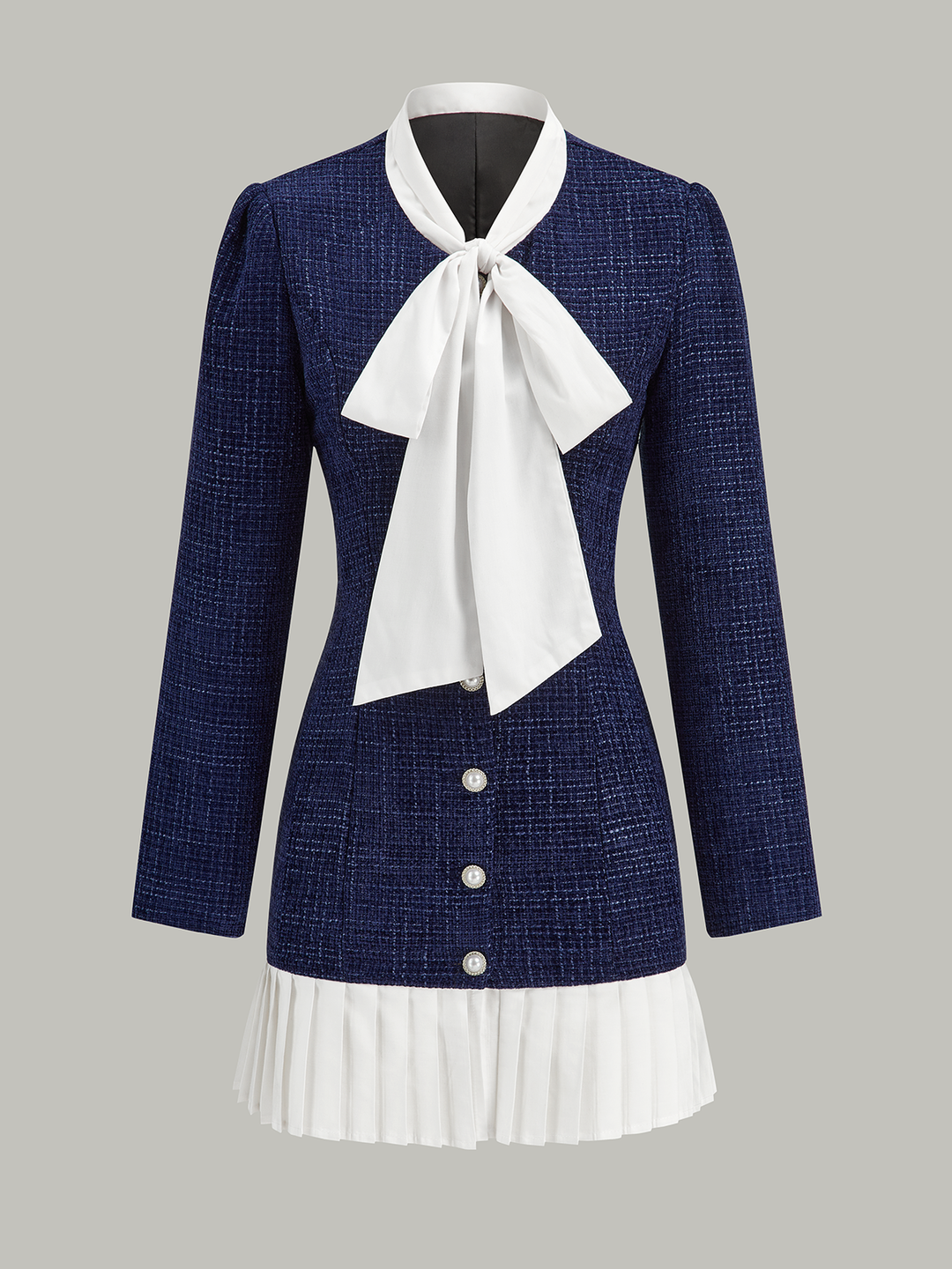 Pileli Kenar Fiyonklu Yaka Kadife Mini Büstiyer