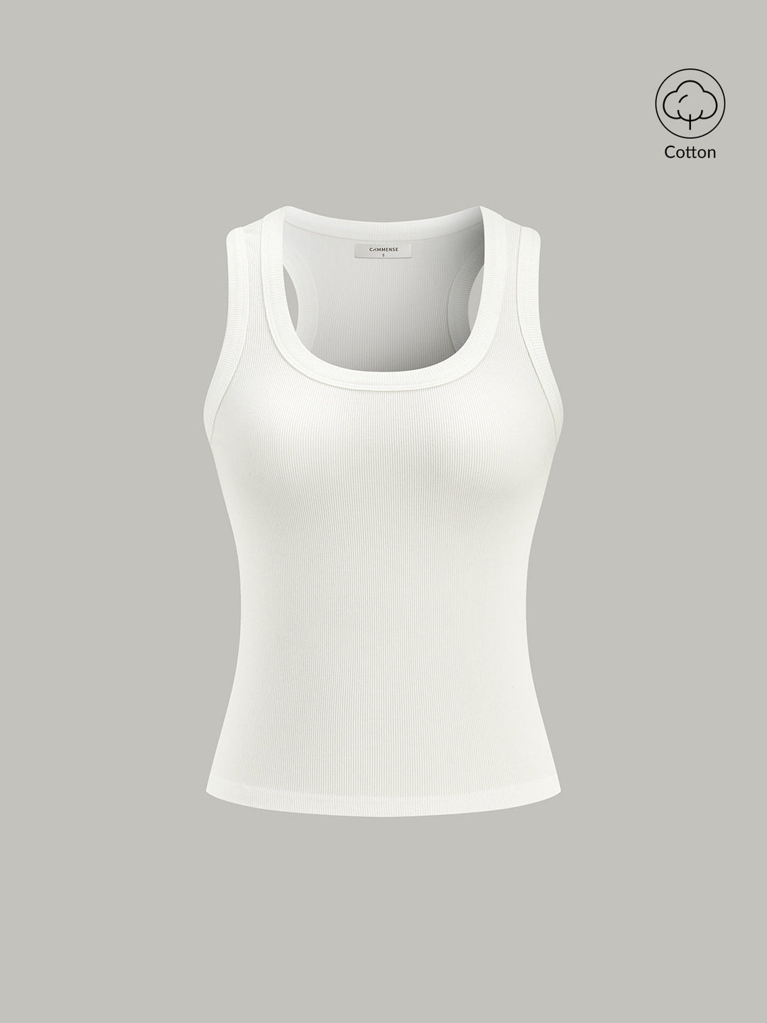 çizgili örgülü yuvarlak yaka tank üst