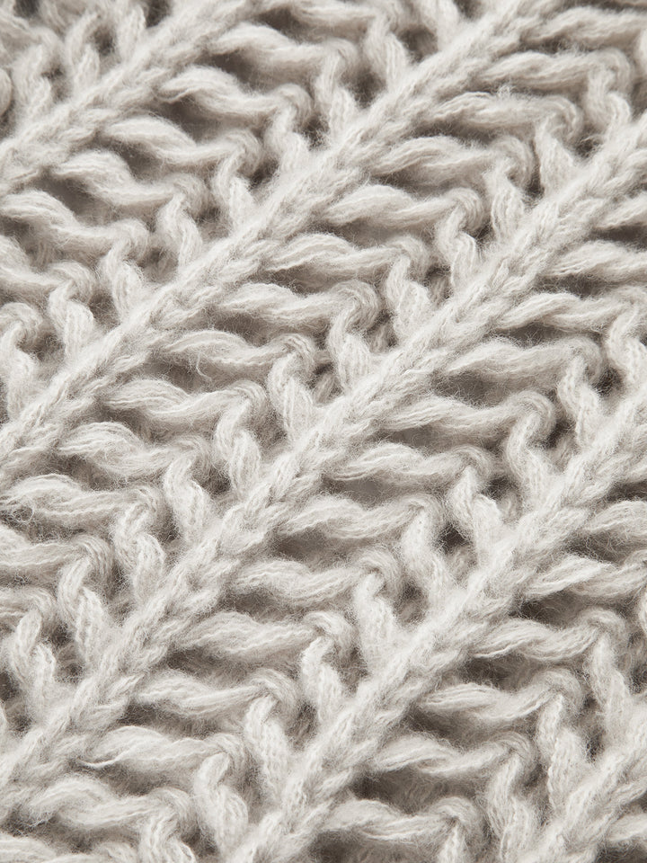 Metal Düğme Açık Örgü Yelek