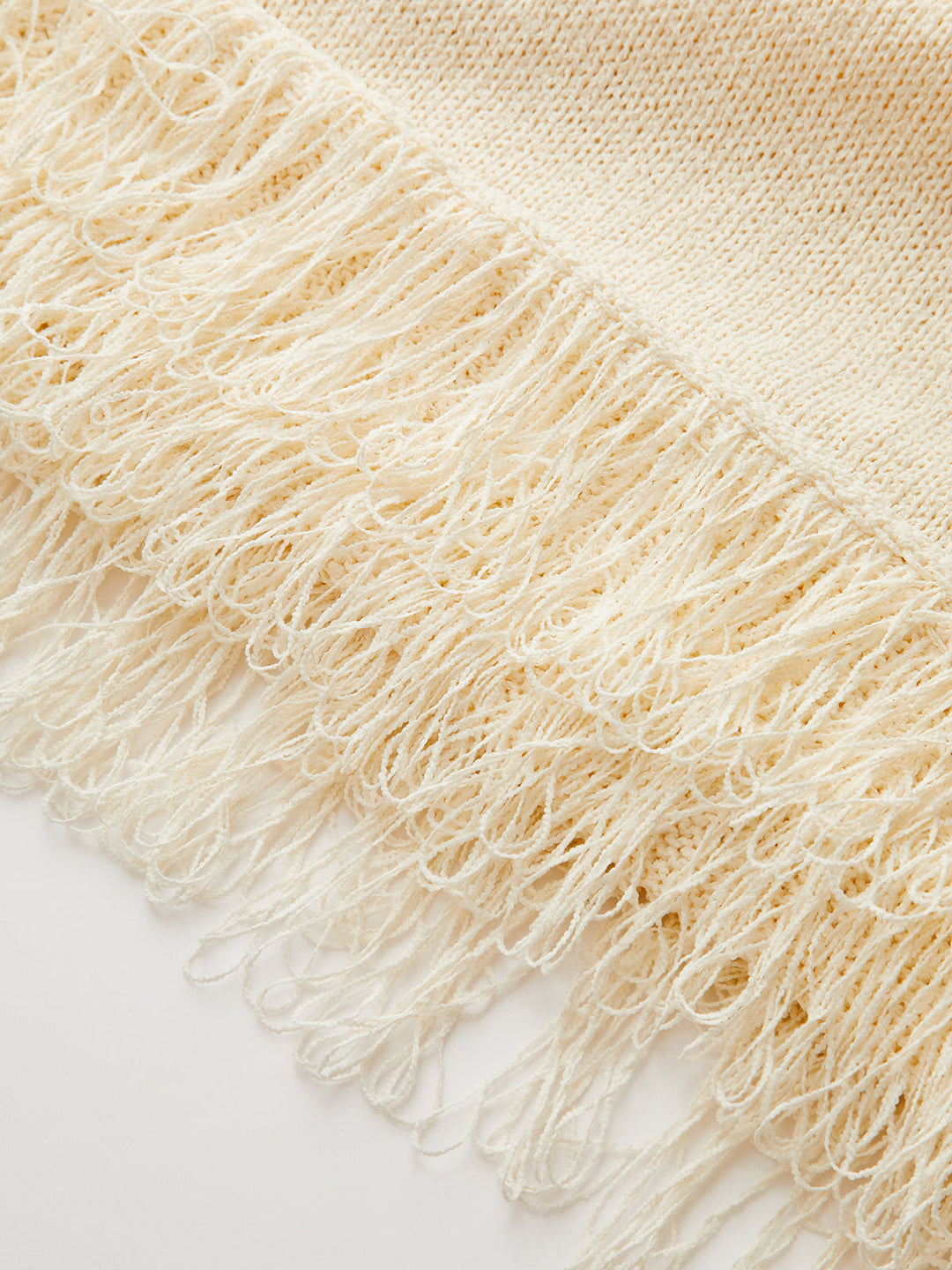 Örgülü İp Kayışı Püsküllü Etekli Kazak Elbise